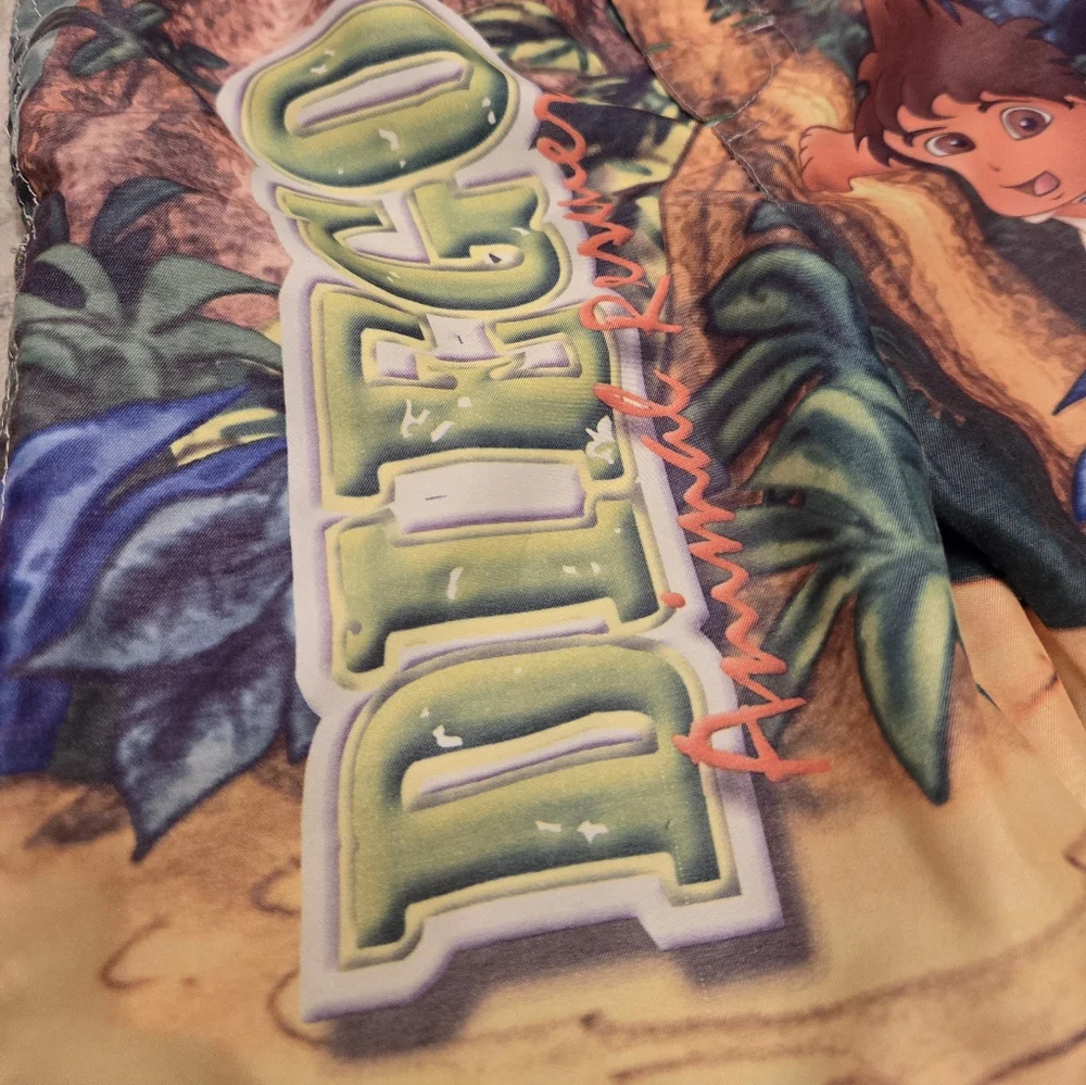 RARE Vintage Y2K early 2000s Nickelodeon Go, Diego, Go swim trunks shorts